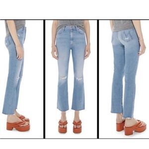 MOTHER denim Hustler Ankle Fray in Thrilling Shots (color)